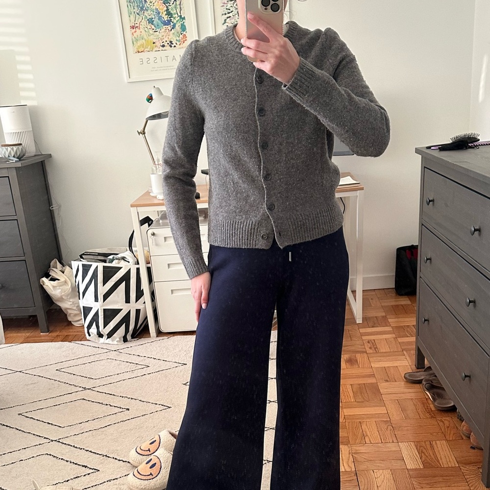 Zara gray 100% wool cardigan